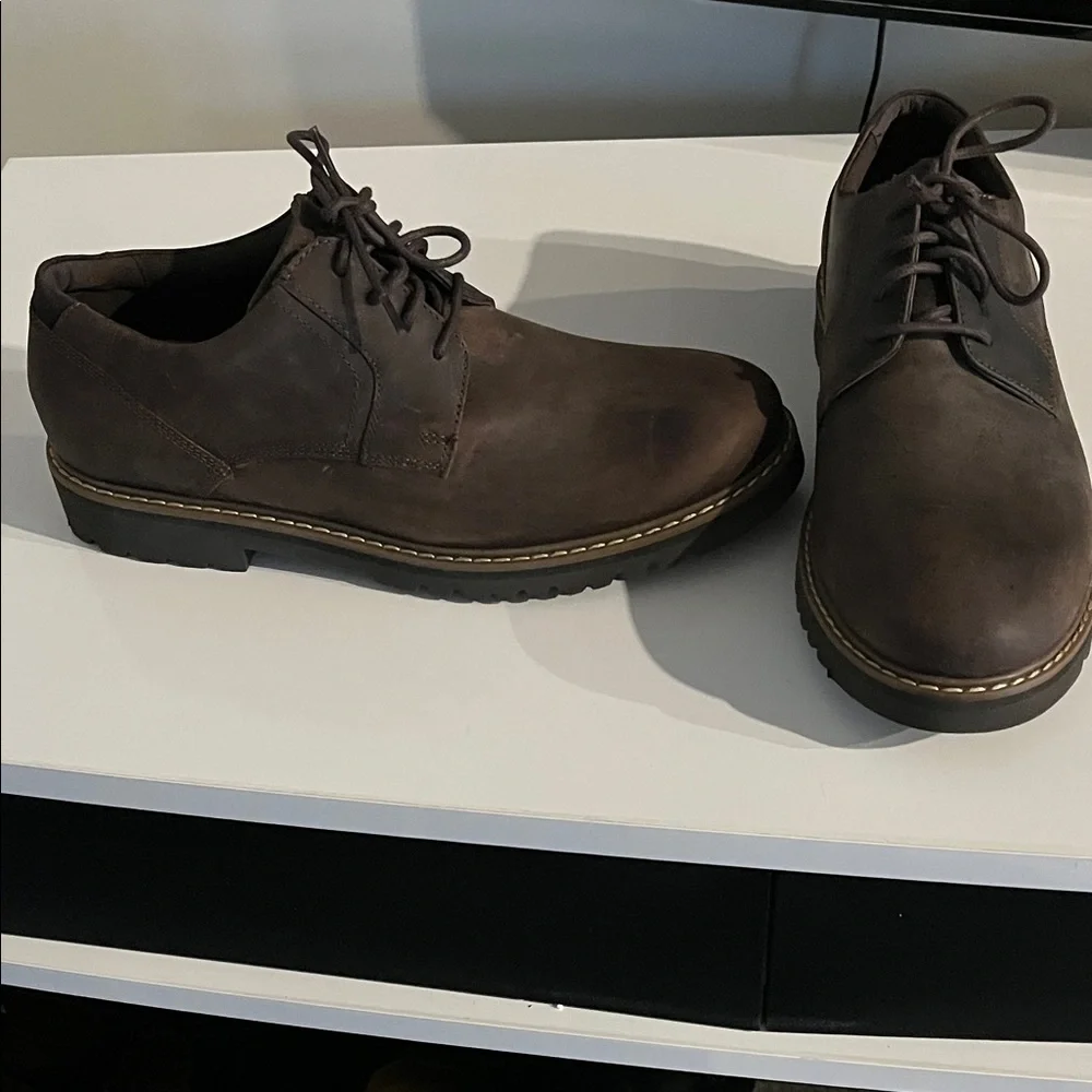 ROCKPORT trutec Brown Leather Oxfords Size 9.5‎
